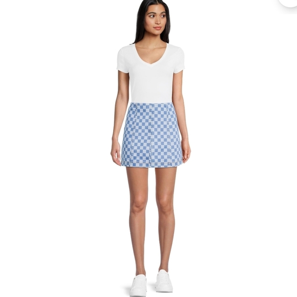 No Boundaries Seamed A- Line Mini Denim Skirt Size S - Picture 3 of 7